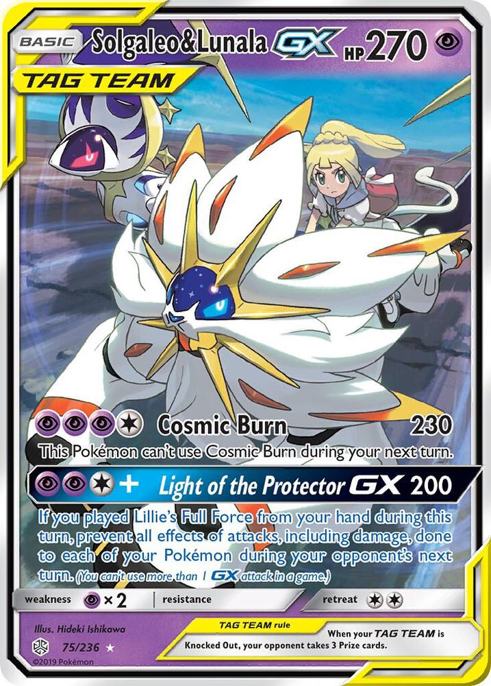 Solgaleo and Lunala GX 75/236 (SM - Cosmic Eclipse)  - Holofoil | Good Games Adelaide SA