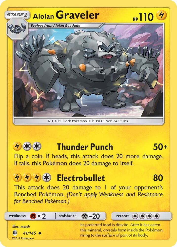 Alolan Graveler 41/145 (SM - Guardians Rising)  | Good Games Adelaide SA
