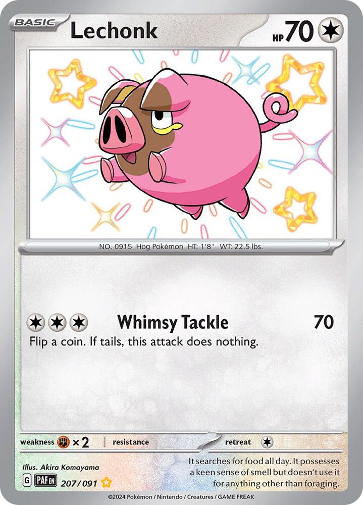 Lechonk 207/091 (SV: Paldean Fates)  - Holofoil | Good Games Adelaide SA