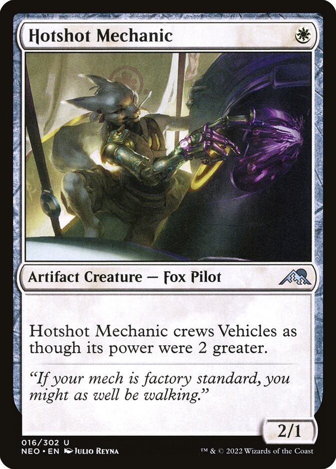 Hotshot Mechanic 16 (Kamigawa: Neon Dynasty)  - Foil | Good Games Adelaide SA