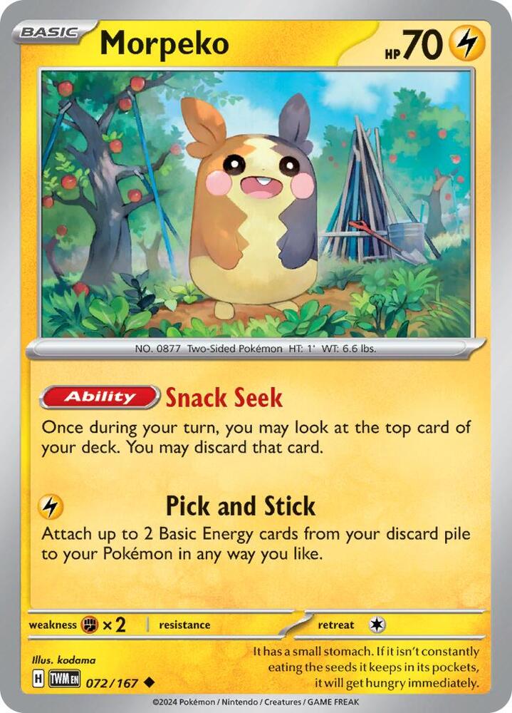 Morpeko 072/167 (SV06: Twilight Masquerade)  | Good Games Adelaide SA