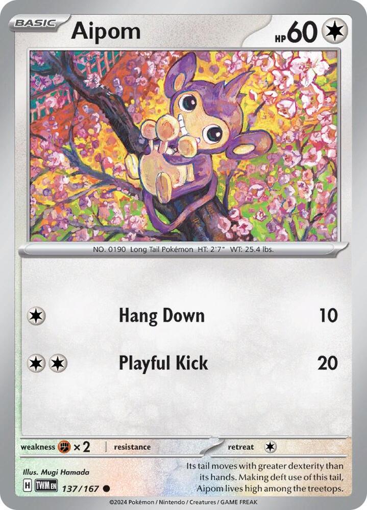 Aipom 137/167 (SV06: Twilight Masquerade)  | Good Games Adelaide SA