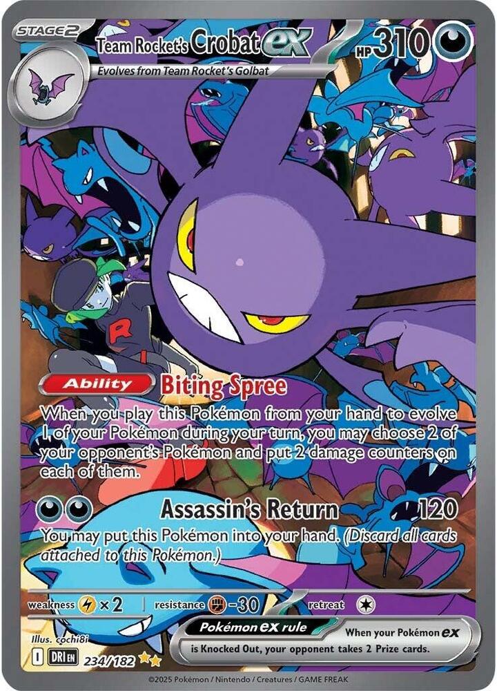 Team Rocket's Crobat ex 234/182 (SV10: Destined Rivals)  - Holofoil | Good Games Adelaide SA