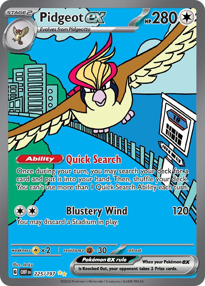 Pidgeot ex 225/197 (SV03: Obsidian Flames)  - Holofoil | Good Games Adelaide SA