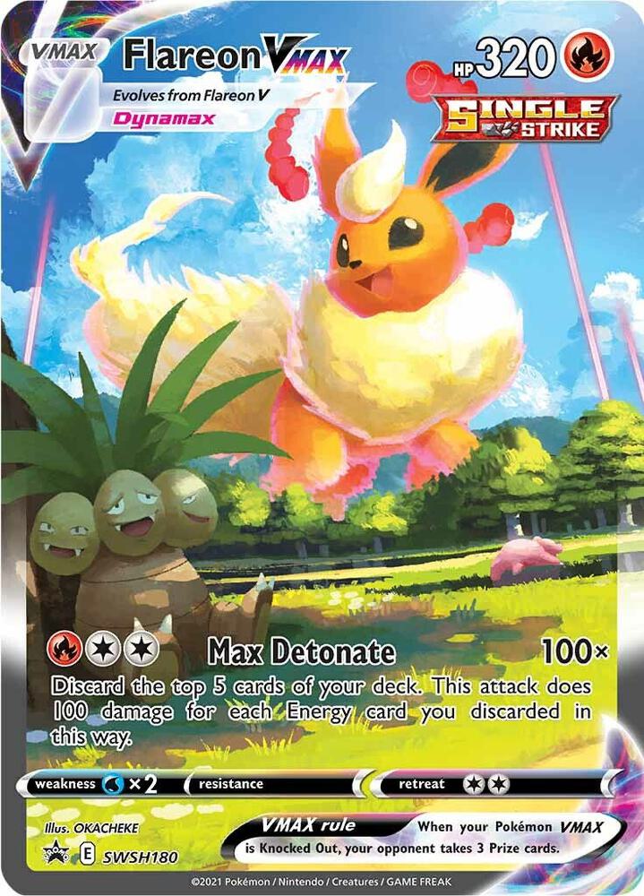 Flareon VMAX SWSH180 (SWSH: Sword & Shield Promo Cards)  - Holofoil | Good Games Adelaide SA