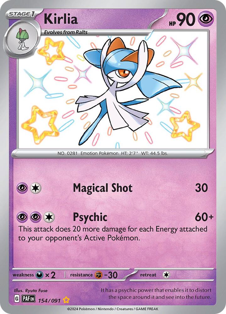 Kirlia 154/091 (SV: Paldean Fates)  - Holofoil | Good Games Adelaide SA