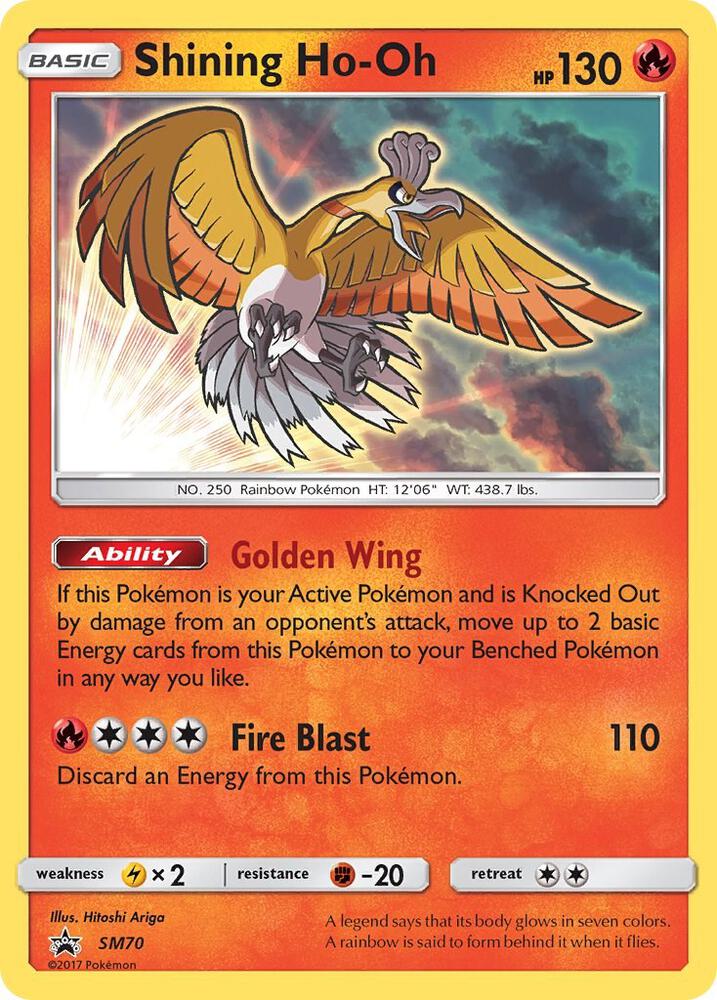 Shining Ho Oh SM70 SM70 (SM Promos)  - Holofoil | Good Games Adelaide SA
