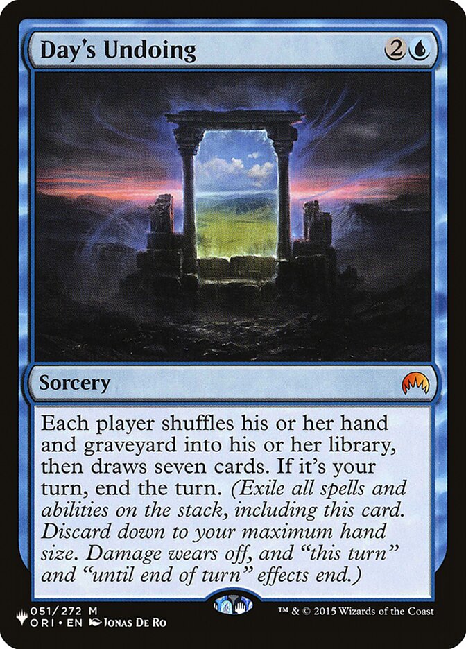 Days Undoing 051/272 (The List Reprints)  | Good Games Adelaide SA