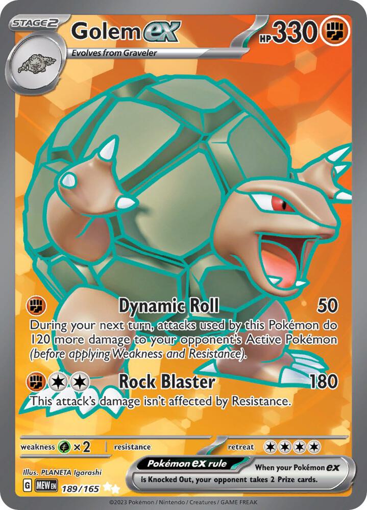 Golem ex 189/165 (SV: Scarlet & Violet 151)  - Holofoil | Good Games Adelaide SA