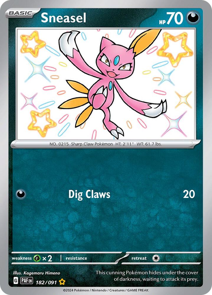 Sneasel 182/091 (SV: Paldean Fates)  - Holofoil | Good Games Adelaide SA