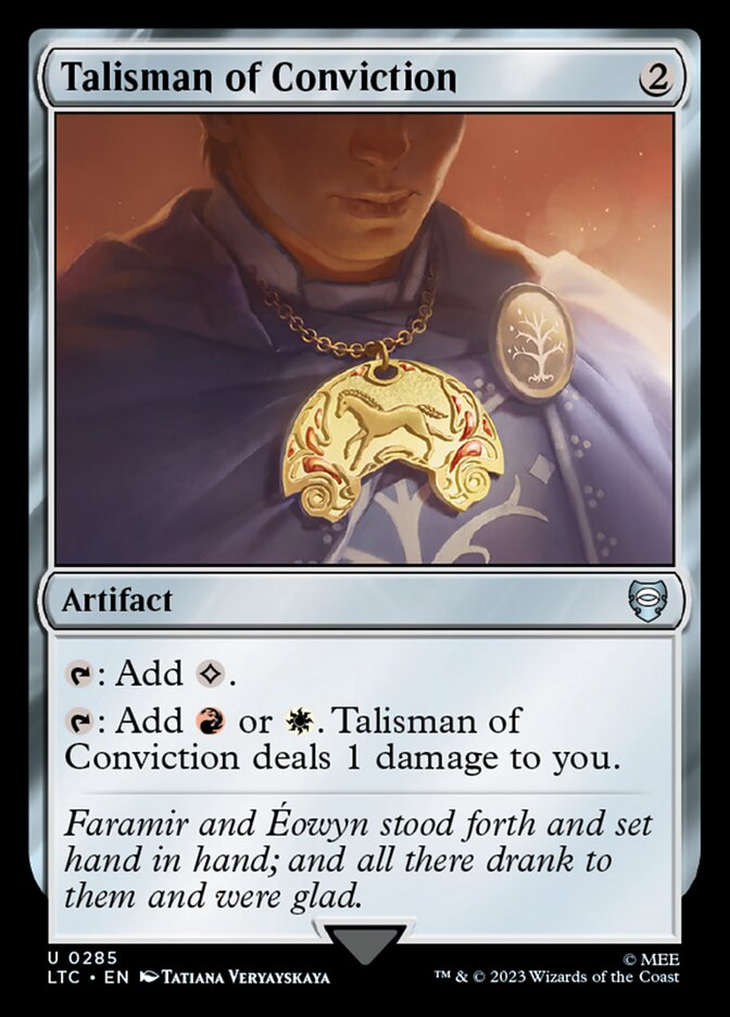 Talisman of Conviction 285 (Commander: The Lord of the Rings: Tales of Middle-earth)  | Good Games Adelaide SA