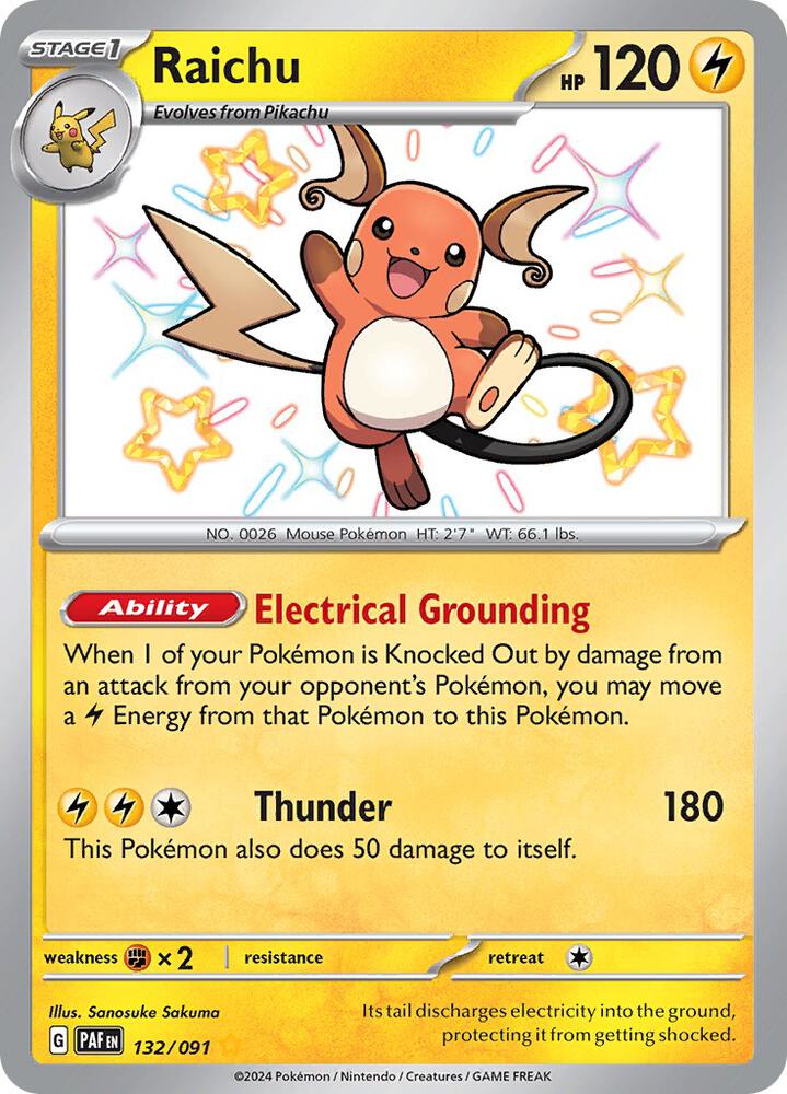 Raichu 132/091 (SV: Paldean Fates)  - Holofoil | Good Games Adelaide SA