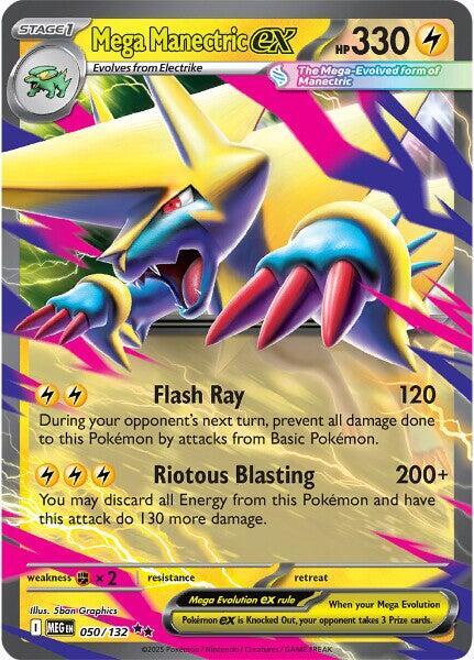 Mega Manectric ex 050/132 (ME01: Mega Evolution)  - Holofoil | Good Games Adelaide SA
