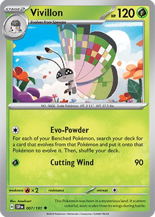 Vivillon 007/191 (SV08: Surging Sparks)  | Good Games Adelaide SA