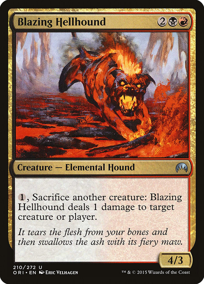 Blazing Hellhound 210 (Magic Origins)  - Foil | Good Games Adelaide SA