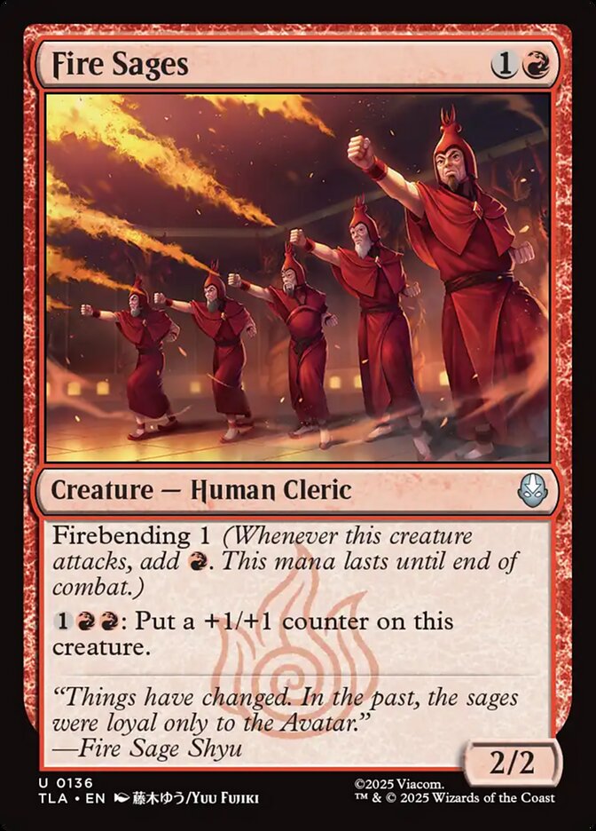 Fire Sages 136 (Avatar: The Last Airbender)  - Foil | Good Games Adelaide SA