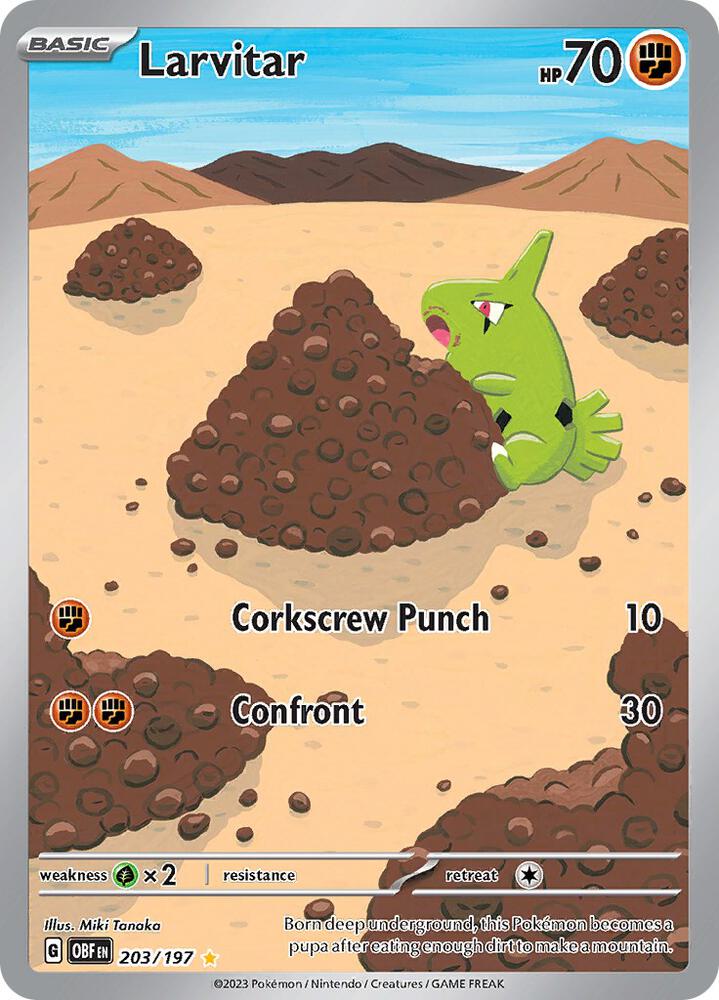 Larvitar 203/197 (SV03: Obsidian Flames)  - Holofoil | Good Games Adelaide SA