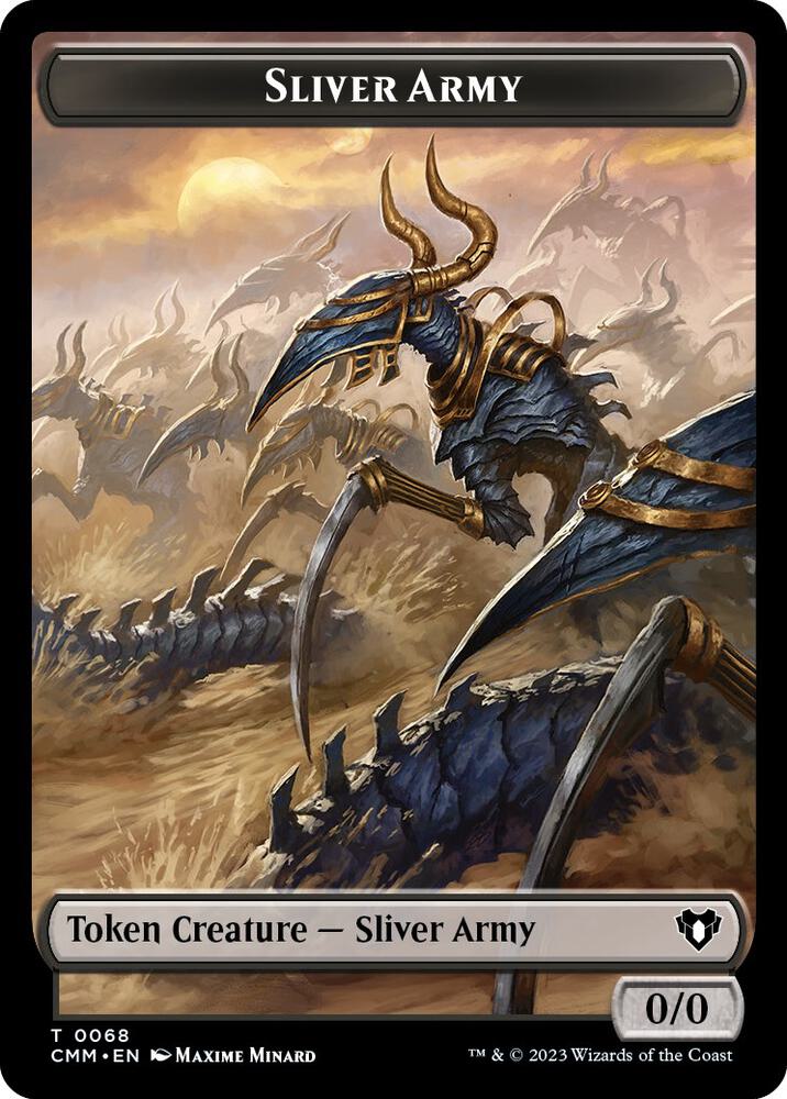 Sliver Army Sliver Double Sided Token 68 // 57 (Commander Masters)  | Good Games Adelaide SA