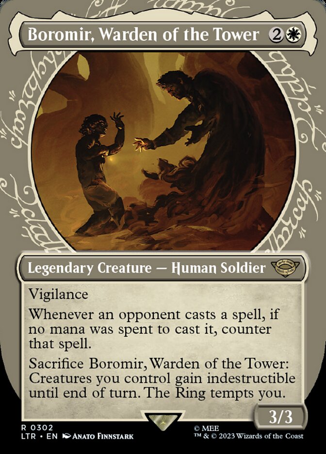 Boromir Warden of the Tower Showcase 302 (Universes Beyond: The Lord of the Rings: Tales of Middle-earth)  - Showcase | Good Games Adelaide SA
