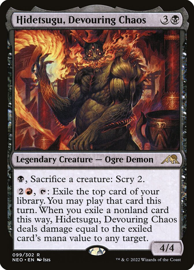 Hidetsugu, Devouring Chaos 99 (Kamigawa: Neon Dynasty)  - Foil | Good Games Adelaide SA