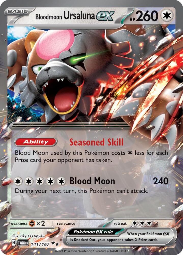 Bloodmoon Ursaluna ex 141/167 (SV06: Twilight Masquerade)  - Holofoil | Good Games Adelaide SA