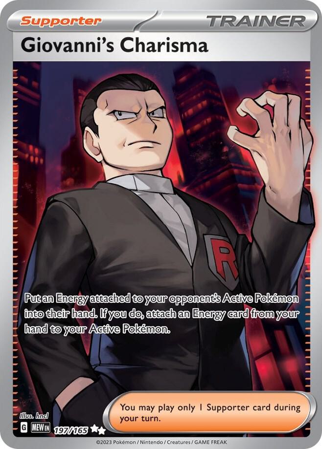 Giovanni's Charisma 197/165 (SV: Scarlet & Violet 151)  - Holofoil | Good Games Adelaide SA