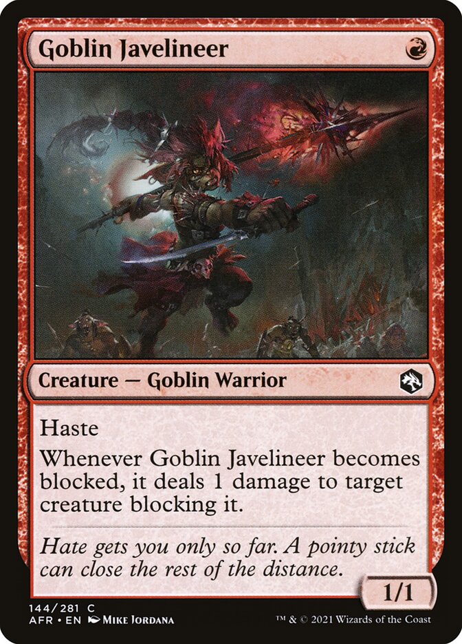 Goblin Javelineer 144 (Adventures in the Forgotten Realms)  - Foil | Good Games Adelaide SA