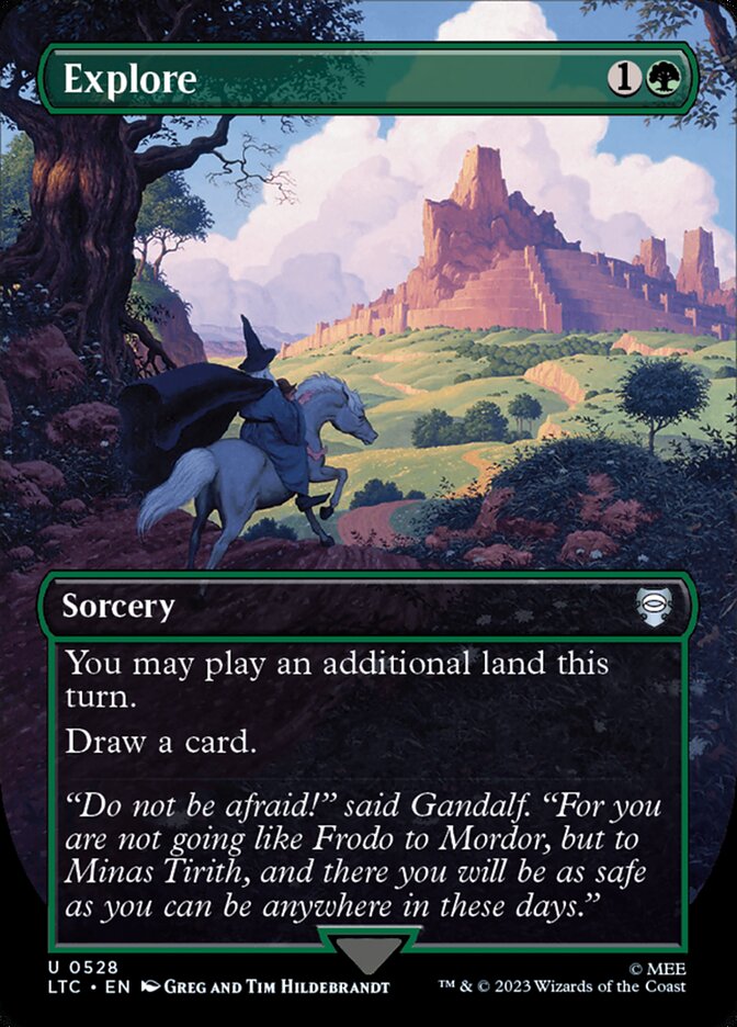 Explore 528 (Commander: The Lord of the Rings: Tales of Middle-earth)  - Borderless Foil | Good Games Adelaide SA