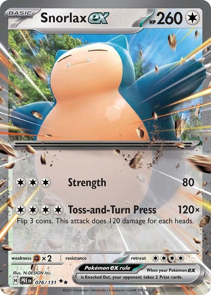 Snorlax ex 076/131 (SV: Prismatic Evolutions)  - Holofoil | Good Games Adelaide SA