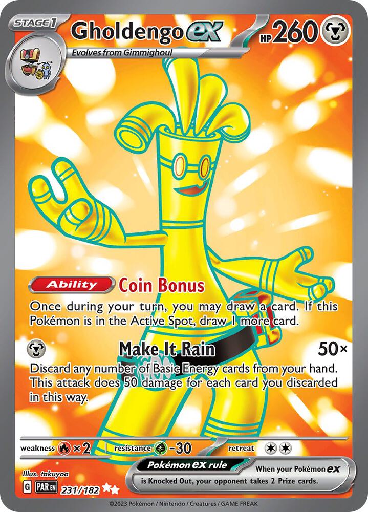 Gholdengo ex 231/182 (SV04: Paradox Rift)  - Holofoil | Good Games Adelaide SA