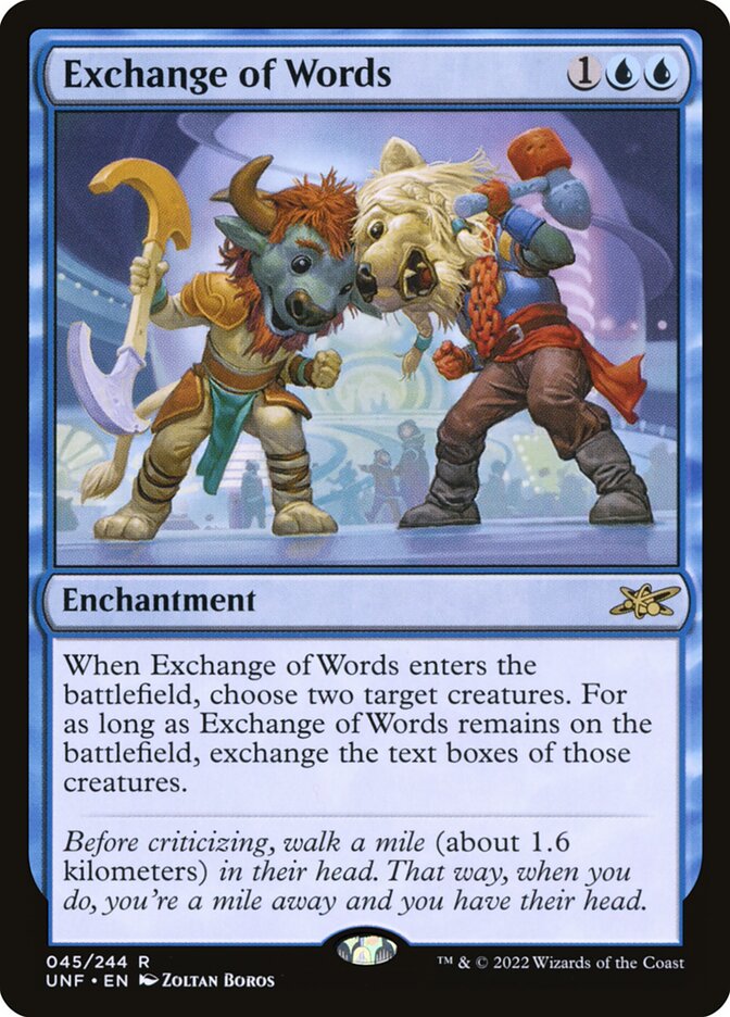 Exchange of Words 45 (Unfinity)  - Foil | Good Games Adelaide SA