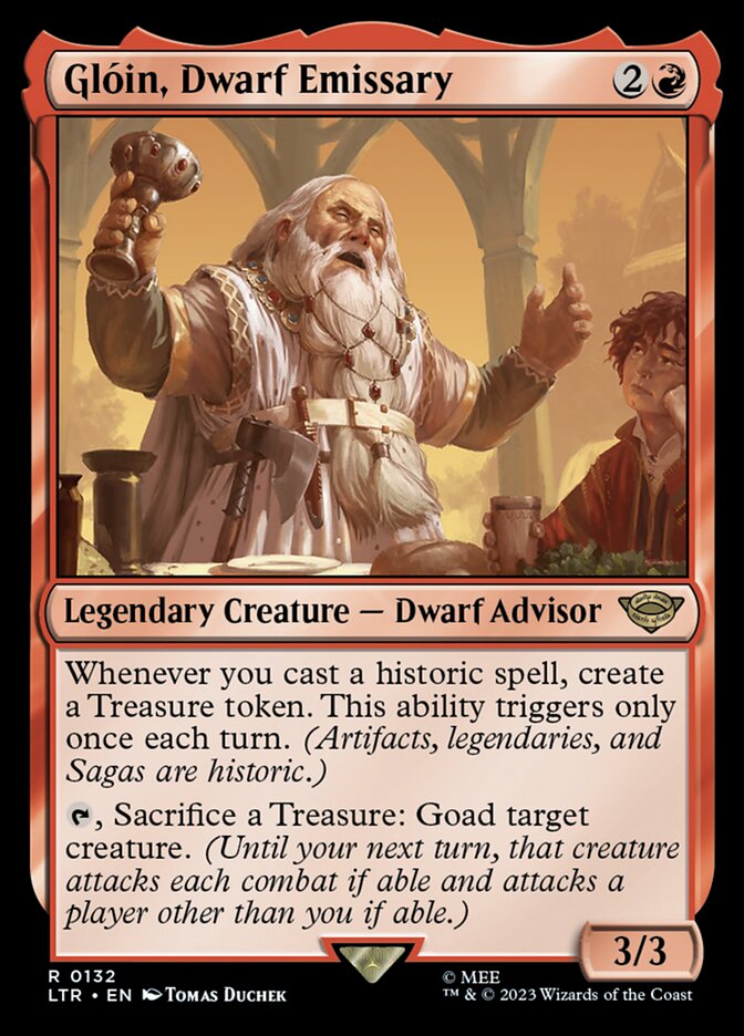 Glóin, Dwarf Emissary 132 (Universes Beyond: The Lord of the Rings: Tales of Middle-earth)  - Foil | Good Games Adelaide SA