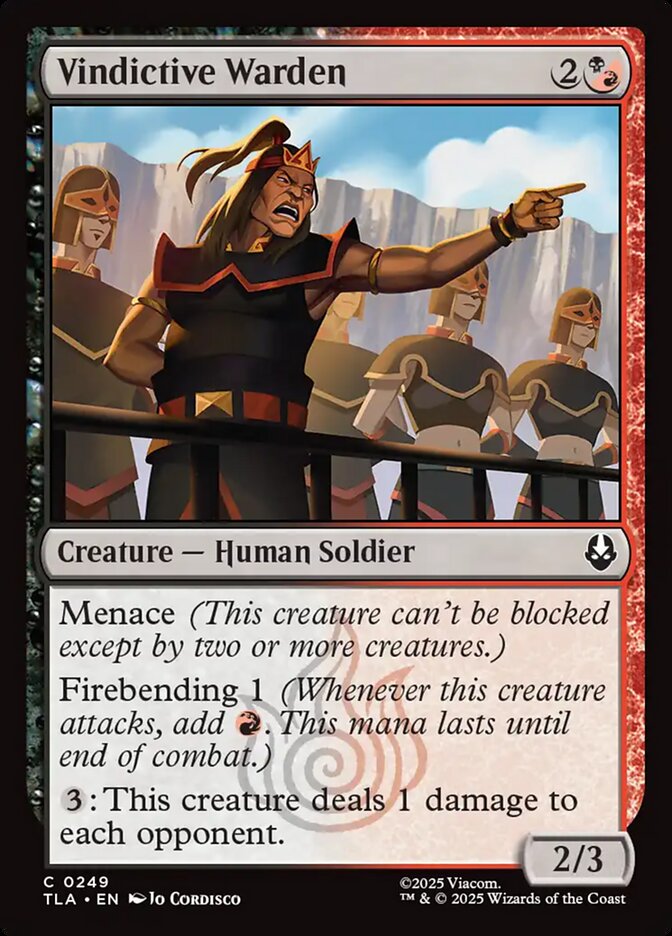 Vindictive Warden 249 (Avatar: The Last Airbender)  - Foil | Good Games Adelaide SA