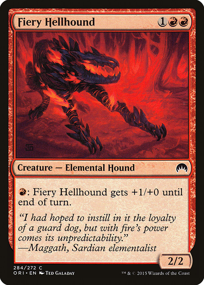 Fiery Hellhound 284 (Magic Origins)  | Good Games Adelaide SA