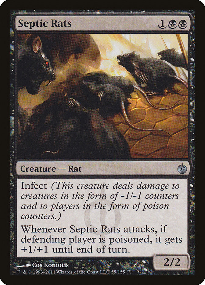 Septic Rats 55 (Mirrodin Besieged)  - Foil | Good Games Adelaide SA