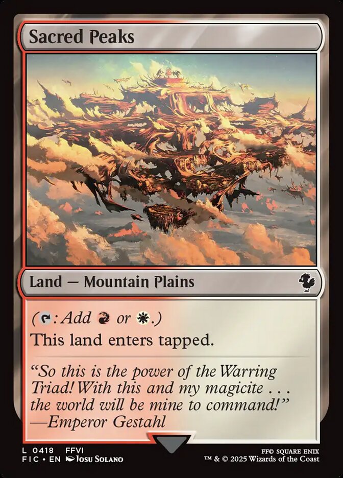 Sacred Peaks 418 (Commander: FINAL FANTASY)  | Good Games Adelaide SA