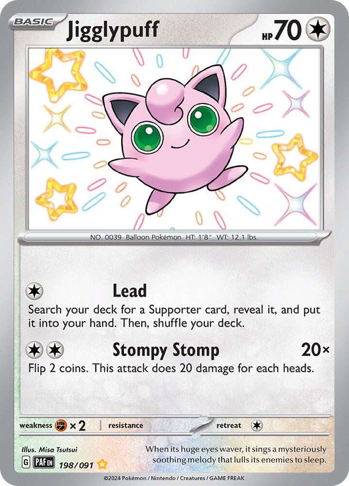 Jigglypuff 198/091 (SV: Paldean Fates)  - Holofoil | Good Games Adelaide SA