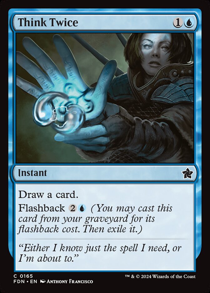Think Twice 165 (Foundations)  - Foil | Good Games Adelaide SA