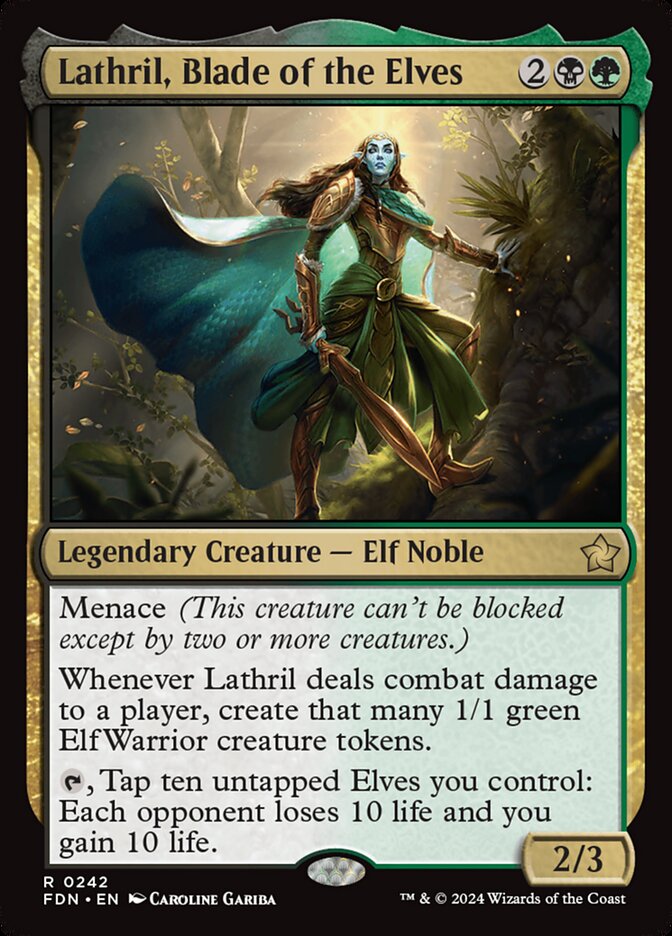 Lathril, Blade of the Elves 242 (Foundations)  - Foil | Good Games Adelaide SA