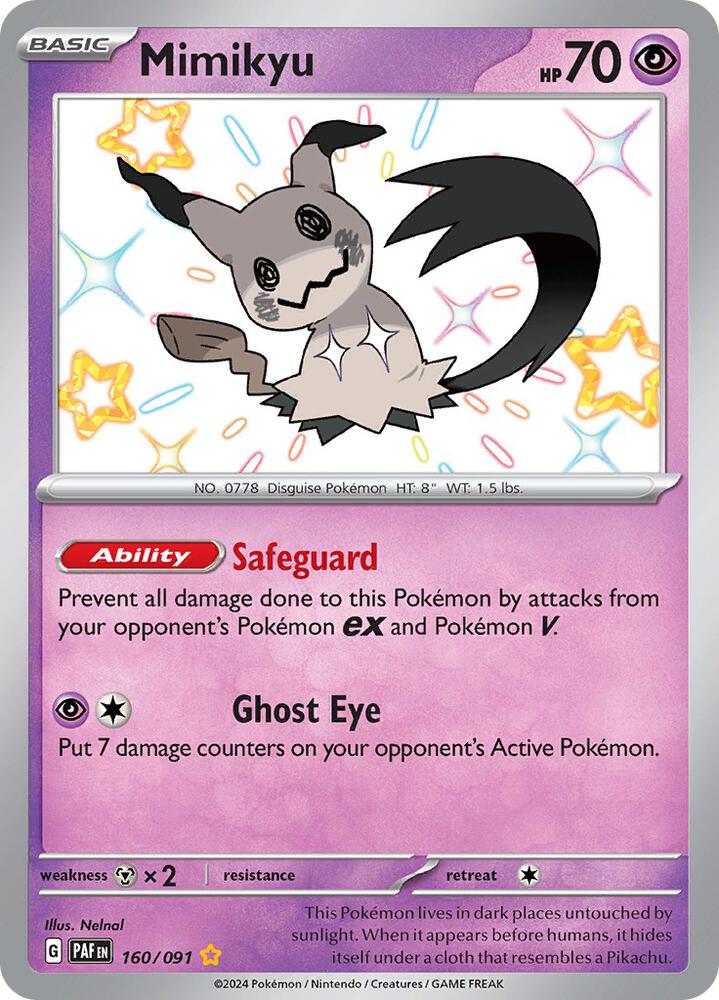 Mimikyu 160/091 (SV: Paldean Fates)  - Holofoil | Good Games Adelaide SA