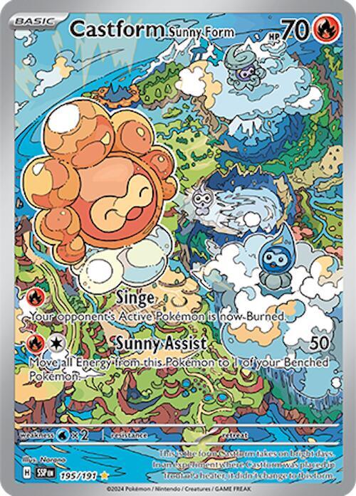 Castform Sunny Form 195/191 (SV08: Surging Sparks)  - Holofoil | Good Games Adelaide SA