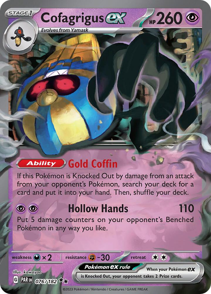 Cofagrigus ex 076/182 (SV04: Paradox Rift)  - Holofoil | Good Games Adelaide SA