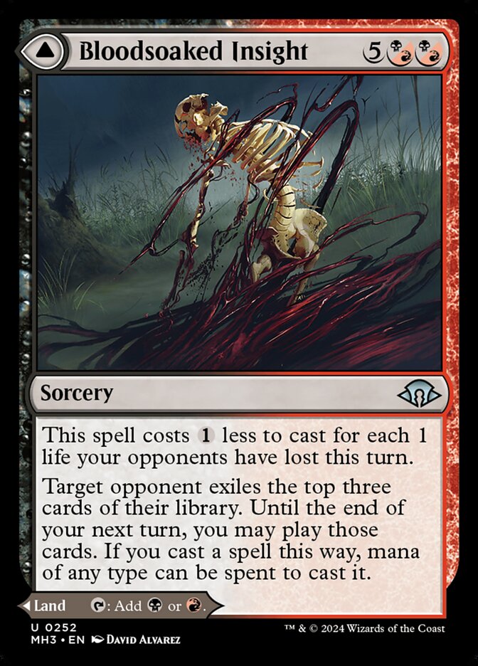 Bloodsoaked Insight // Sanguine Morass 252 (Modern Horizons 3)  - Foil | Good Games Adelaide SA