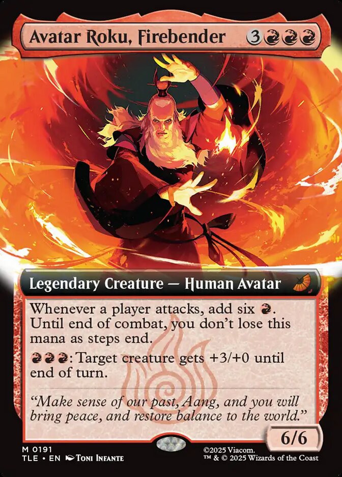Avatar Roku, Firebender 191/0 (Avatar: The Last Airbender: Eternal-Legal)  - Extended Art  | Good Games Adelaide SA