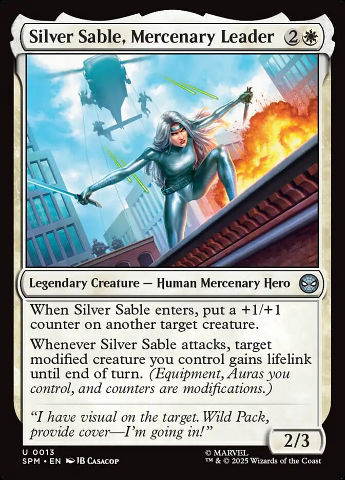 Silver Sable, Mercenary Leader 13 (Marvel's Spider-Man)  - Foil | Good Games Adelaide SA