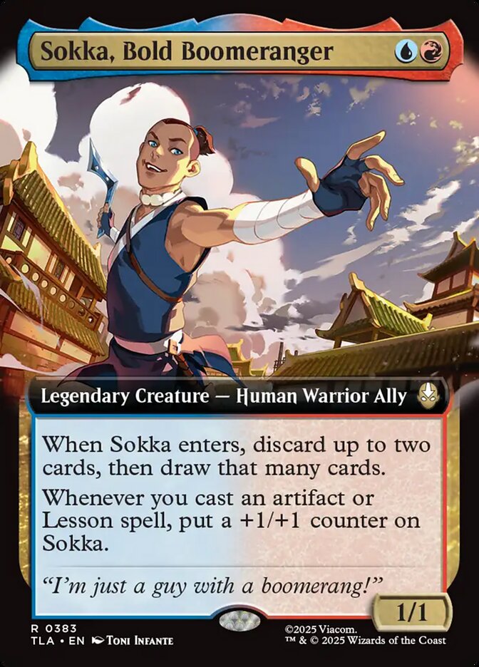 Sokka, Bold Boomeranger  383/286 (Avatar: The Last Airbender)  - Extended Art Foil | Good Games Adelaide SA