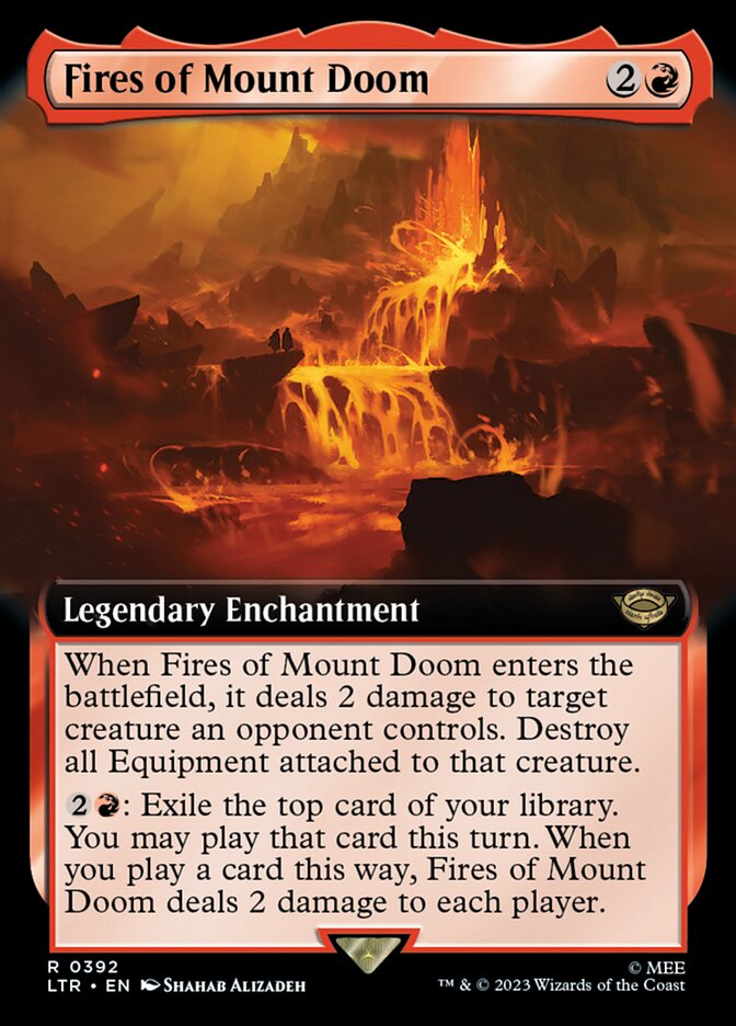 Fires of Mount Doom 392 (Universes Beyond: The Lord of the Rings: Tales of Middle-earth)  - Extended Art | Good Games Adelaide SA