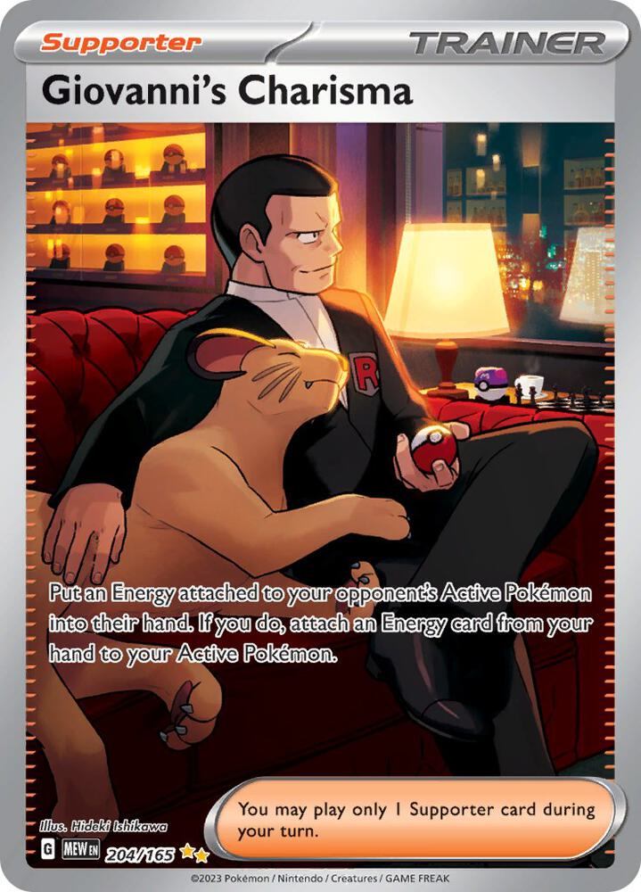 Giovanni's Charisma 204/165 (SV: Scarlet & Violet 151)  - Holofoil | Good Games Adelaide SA