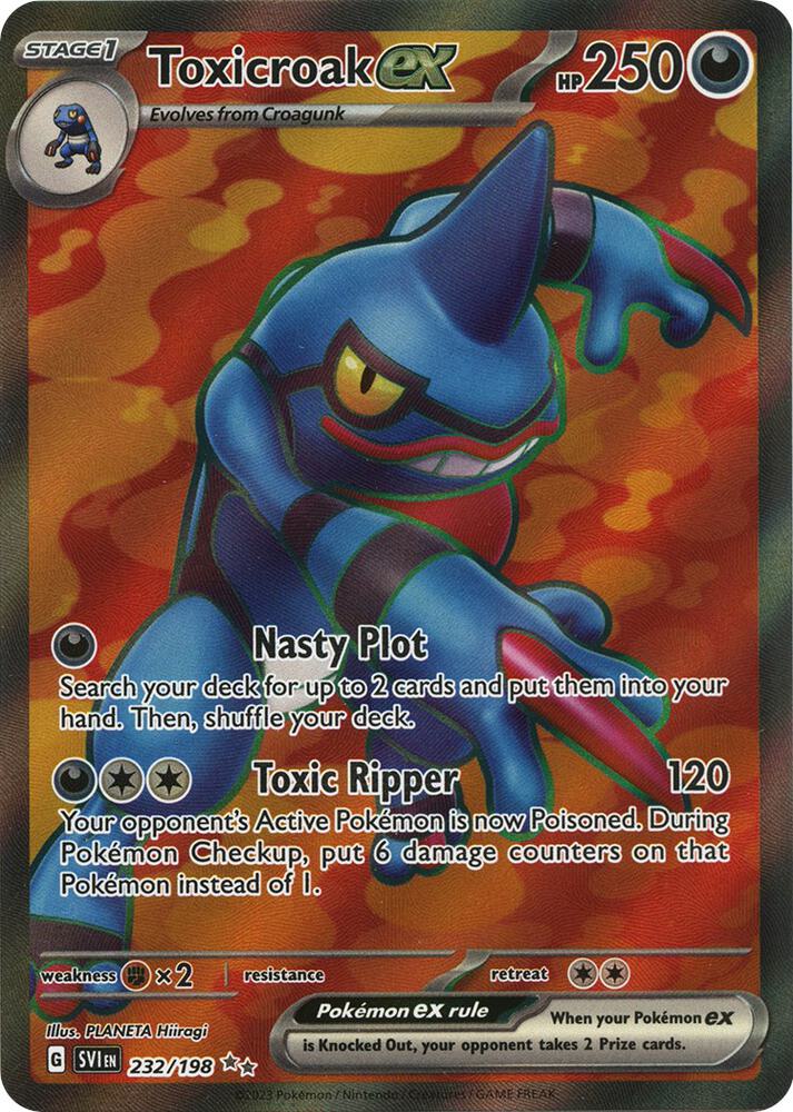 Toxicroak ex 232 198 232/198 (SV01: Scarlet & Violet Base Set)  - Holofoil | Good Games Adelaide SA