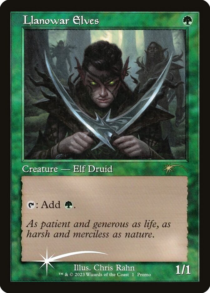 Llanowar Elves Retro Frame 1 (Media Promos)  - Foil | Good Games Adelaide SA
